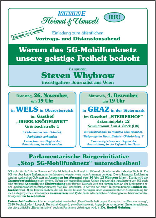 Warum das 5G-Mobilfunknetz unsere geistige Freiheit bedroht Warum das 5G-Mobilfunknetz unsere geistige Freiheit bedroht