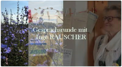 Gesprächsrunde mit Inge Rauscher zum Werdegang und zu den Aktivitäten der IHU.